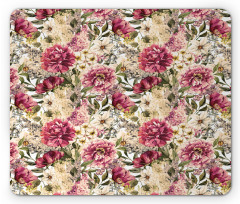 Motley Spring Flowers Leaves Mouse Pad