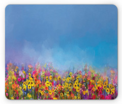 Abstract Sky Dreamy Flowers Mouse Pad