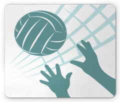 Close Up Hands and Ball Mouse Pad