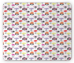 Colorful Flower Pots Art Mouse Pad