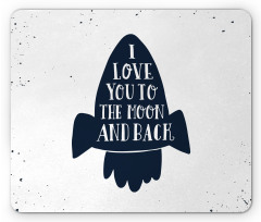 Grunge Style Space Travel Mouse Pad