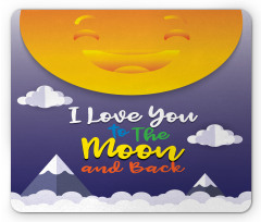 Smiling Sun Clouds Mouse Pad