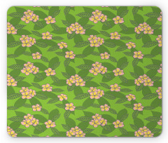 Frangipani Flowers Cartoon Mouse Pad