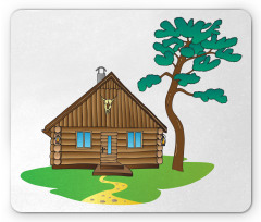 Lodge in Countryside Art Mouse Pad