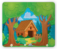 Wooden Shed in Forest Mouse Pad