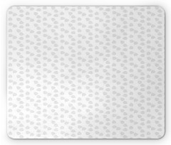 Bo Leaves Greyscale Layout Mouse Pad