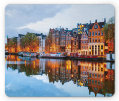 Dutch Houses and Amstel River Mouse Pad