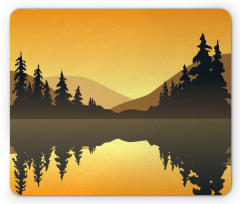 Calm Waters Hills Forest Mouse Pad