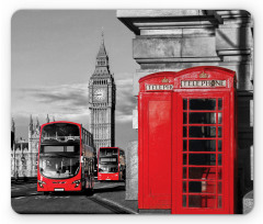 London Retro Phone Booth Mouse Pad