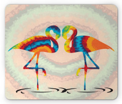 Valentines Funky Birds Mouse Pad