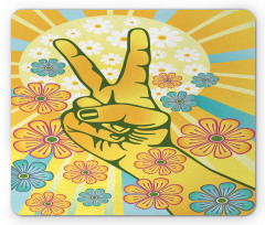 Peace Flowers Mouse Pad