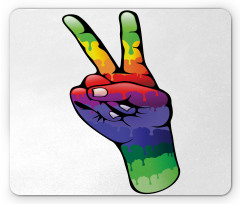 Love in Rainbow Colors Mouse Pad