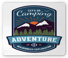 Signboard of Camping Art Mouse Pad