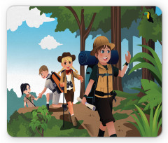 Trip Scout Camping Crowd Mouse Pad