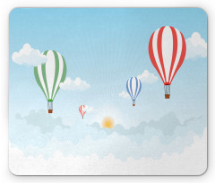 Over Cloud Vehicles Mouse Pad