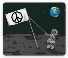 Astronaut Setting a Flag Mouse Pad