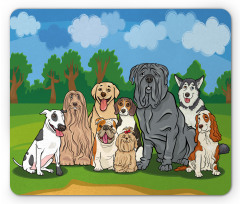 Park Landscape and Dogs Mouse Pad