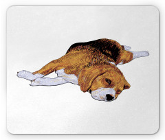 Before Falling Asleep Dog Mouse Pad