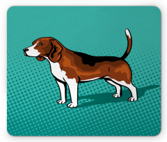 Halftone Dog Breed Graphic Mouse Pad