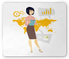 Businesswoman Notepad Mouse Pad