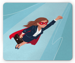 Young Superhero Woman Mouse Pad