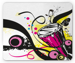 Retro Musical Abstract Art Mouse Pad