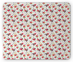 Modern Triangles and Flowers Mouse Pad