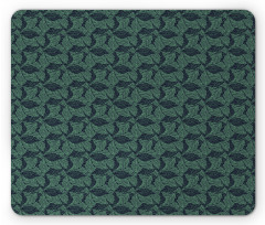 Island Plants Stripy Elements Mouse Pad