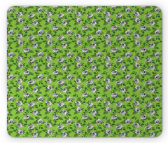 Exotic Graphic Flowers Leaves Mouse Pad