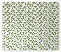 Leafy Flourishing Pattern Mouse Pad