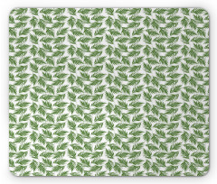 Spots and Island Leaves Flora Mouse Pad