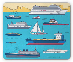 Ships Yacht Ferry Mouse Pad