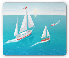 Sailing Boats and Sun Mouse Pad