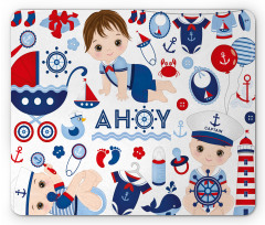 Sailor Babies Clothes Motif Mouse Pad