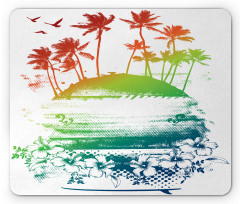 Grunge Summer Scenery Mouse Pad