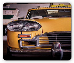 Antique Yellow Taxi Mouse Pad