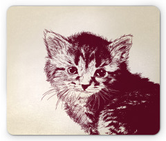 Grunge Retro Kitty Cat Mouse Pad