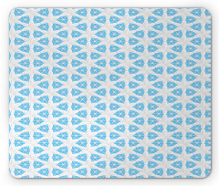 Tile Hexagons and Flowers Mouse Pad