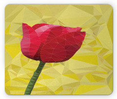 Geometric  Blooming Tulip Mouse Pad