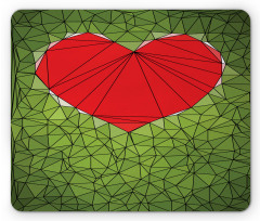 Geometric Mosaic Art Heart Mouse Pad