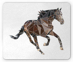 Brown Tones Triangle Horse Mouse Pad