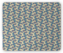 Abstract Japanese Peacock Art Mouse Pad