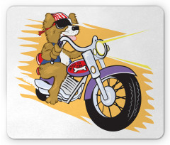 Doggie on a Motorcycle Mouse Pad