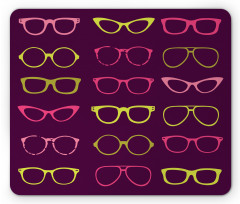 Retro Colorful Glasses Mouse Pad