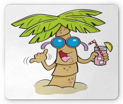 Fun Palm Tree Character Mouse Pad