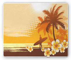 Surfer Tropical Landscape Mouse Pad