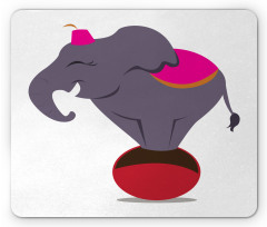 Elephant Standing on a Ball Mouse Pad