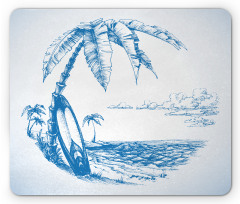 Surf Hawaiian Beach Mouse Pad