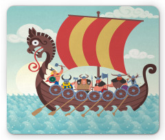 Dragon Ship and Characters Mouse Pad