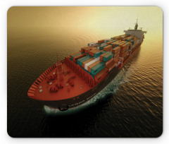 Container Ship at Sunrise Mouse Pad